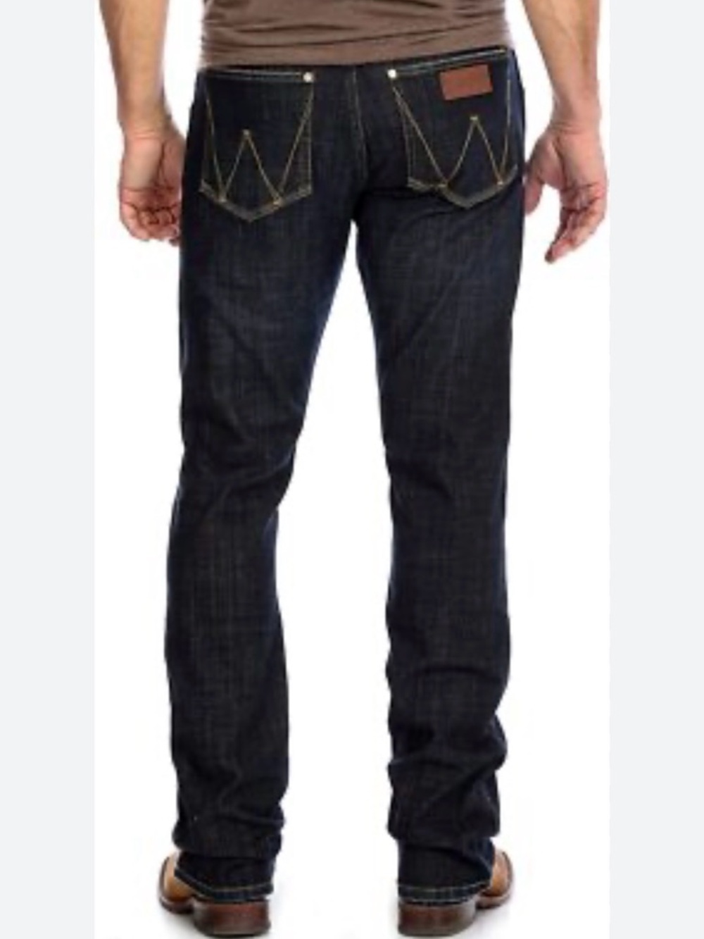 Slim Straight Dark Indigo Wrangler Jeans